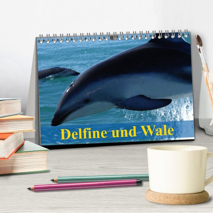 Produktbild: Delfine und Wale (Tischkalender 2026 DIN A5 quer), CALVENDO Monatskalender