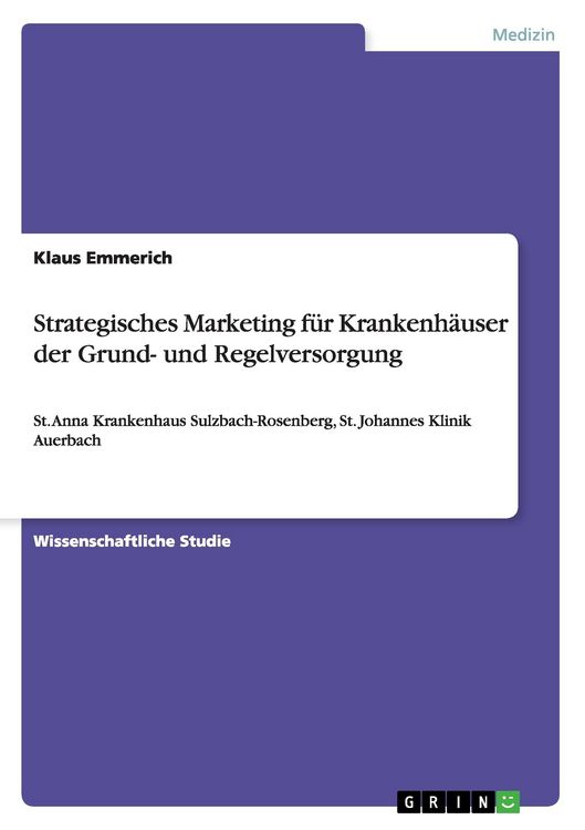 Produktbild: Strategisches Marketing f&uuml;r Krankenh&auml;user der Grund- und Regelversorgung