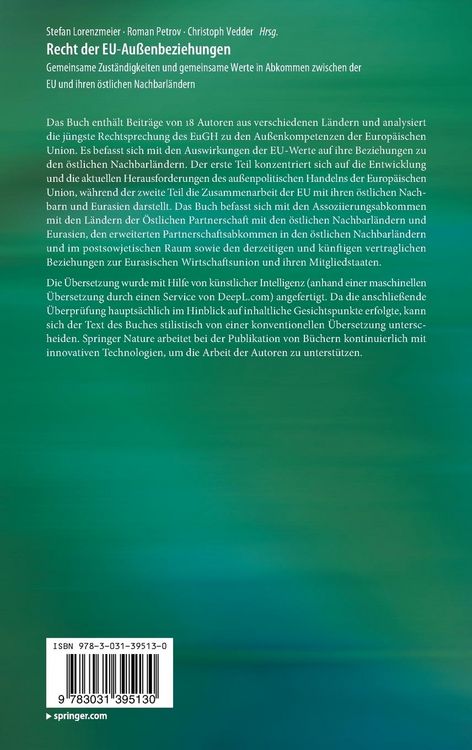 Produktbild: Recht der EU-Au&szlig;enbeziehungen