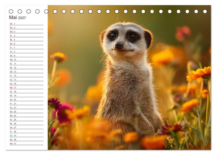 Produktbild: Die Welt der Erdm&auml;nnchen (Tischkalender 2027 DIN A5 quer), CALVENDO Monatskalender