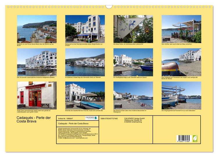 Produktbild: Cadaqu&eacute;s - Perle der Costa Brava (Wandkalender 2026 DIN A2 quer), CALVENDO Monatskalender
