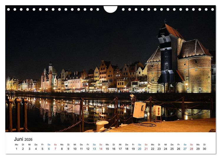 Produktbild: Das alte Danzig - Ein Stadtbummel am Abend (Wandkalender 2026 DIN A4 quer), CALVENDO Monatskalender