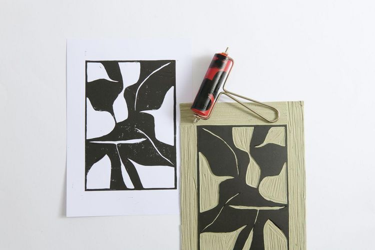 Produktbild: Linol Farbwalze 100mm, 30mm Durchmesser, Metallhandgriff