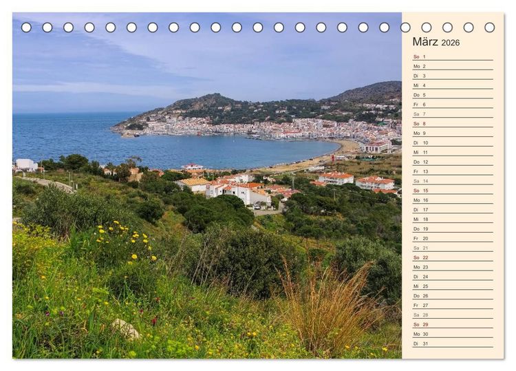 Produktbild: Cote Vermeille - Wo die Pyren&auml;en das Meer k&uuml;ssen (Tischkalender 2026 DIN A5 quer), CALVENDO Monatskalender