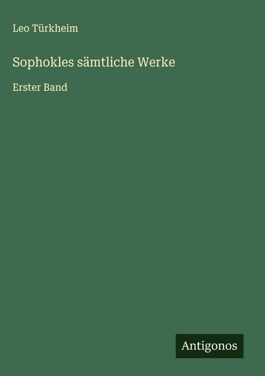 Produktbild: Sophokles s&auml;mtliche Werke