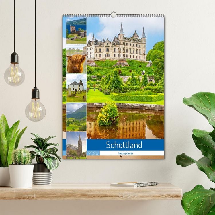 Produktbild: Schottland - Reiseplaner (Wandkalender 2026 DIN A2 hoch), CALVENDO Monatskalender