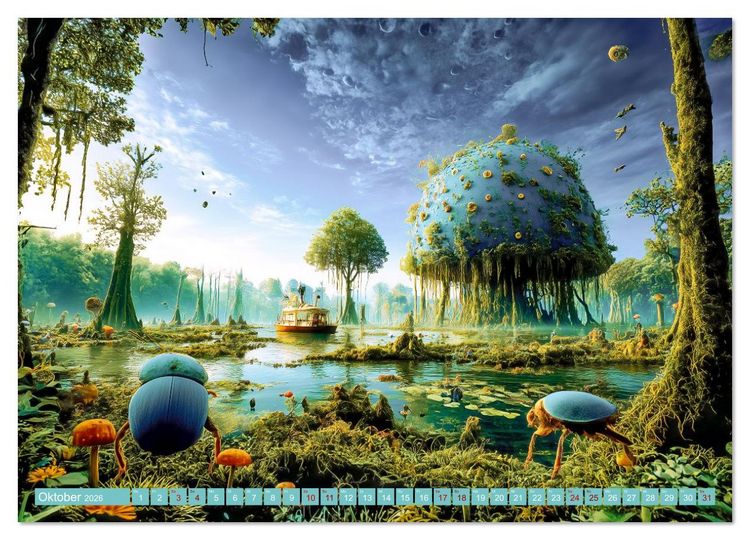 Produktbild: Fantastische Naturvisionen. Wo Gedanken zu Landschaften werden (Wandkalender 2026 DIN A4 quer), CALVENDO Monatskalender
