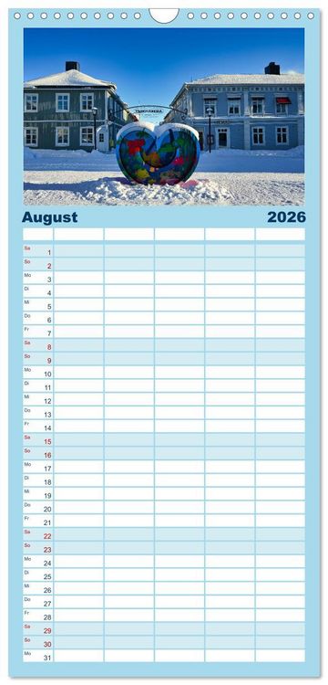 Produktbild: Familienplaner 2026 - Lulea - Wintertraum in Schwedisch Lappland mit 5 Spalten (Wandkalender, 21 x 45 cm) CALVENDO