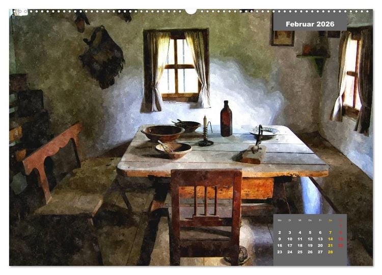Produktbild: Heimatliches Bayern in Aquarell (hochwertiger Premium Wandkalender 2026 DIN A2 quer), Kunstdruck in Hochglanz