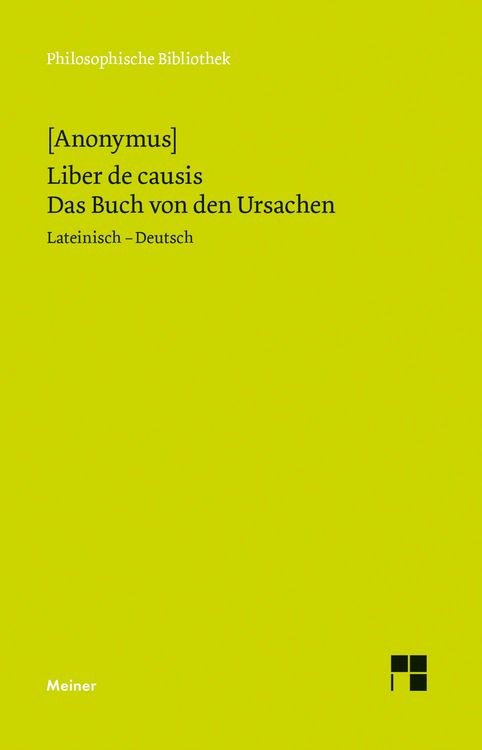 Produktbild: Liber de causis. Das Buch von den Ursachen