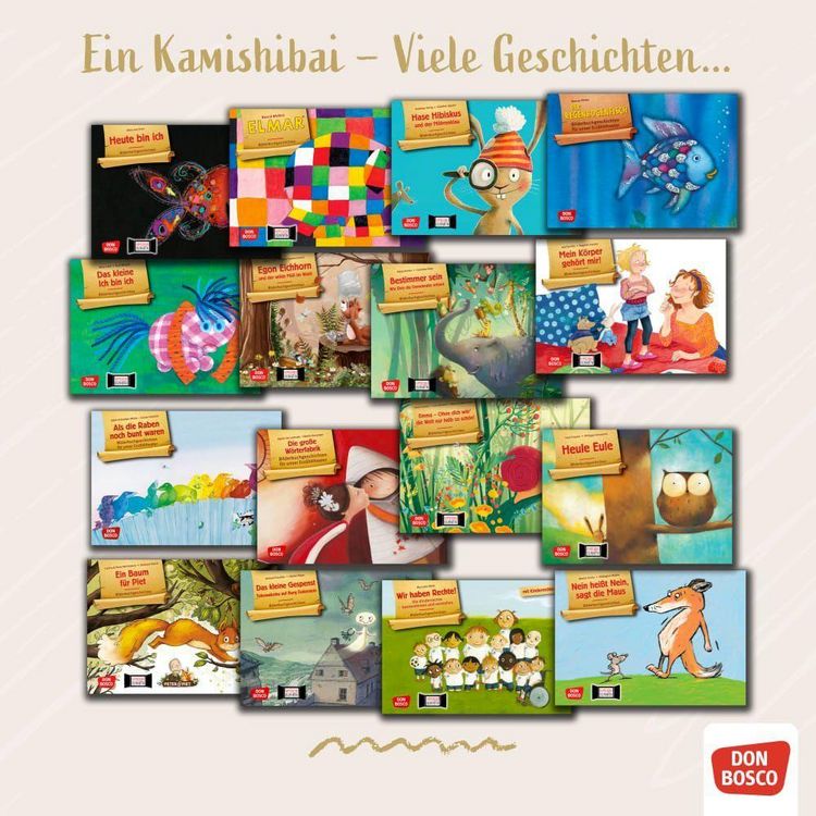 Produktbild: Die kleine Glitzerblume. Gemeinsam sind wir einzigartig! Eine Geschichte mit Rabe und Eichh&ouml;rnchen. Kamishibai Bildkartenset