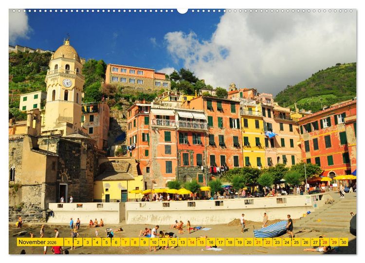 Produktbild: Cinque Terre - die bunten D&ouml;rfer Liguriens (hochwertiger Premium Wandkalender 2026 DIN A2 quer), Kunstdruck in Hochglanz