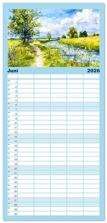 Produktbild: Familienplaner 2026 - Havelland Flair - Immer in Flussn&auml;he mit 5 Spalten (Wandkalender, 21 x 45 cm) CALVENDO