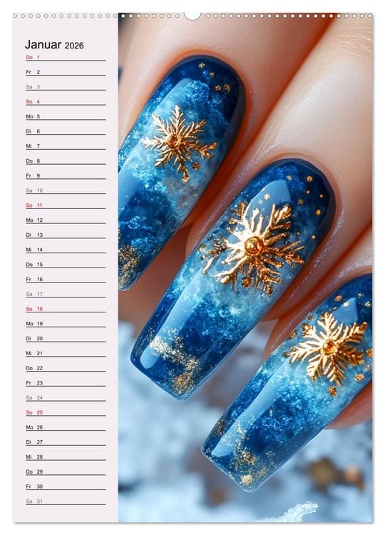 Produktbild: Nageldesign. Au&szlig;ergew&ouml;hnliche Fingern&auml;gel (hochwertiger Premium Wandkalender 2026 DIN A2 hoch), Kunstdruck in Hochglanz