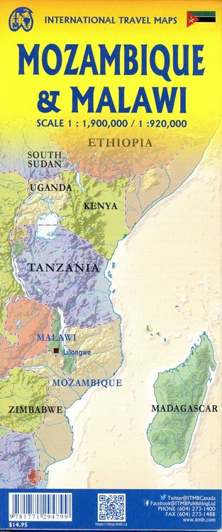 Produktbild: Malawi/Mozambique 1:920000