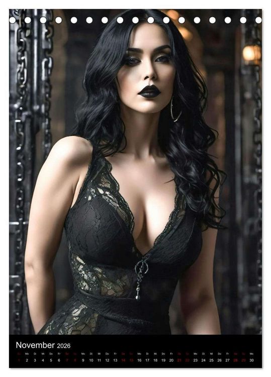 Produktbild: Wundersch&ouml;ne Gothic Divas (Tischkalender 2026 DIN A5 hoch), CALVENDO Monatskalender