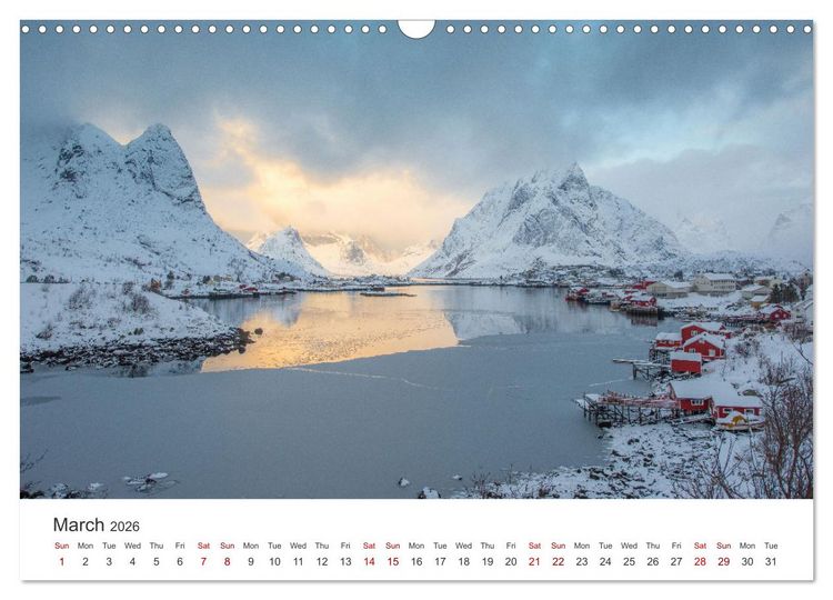 Produktbild: Lofoten Reflections in the water (Wall Calendar 2026 DIN A3 landscape), CALVENDO 12 Month Wall Calendar