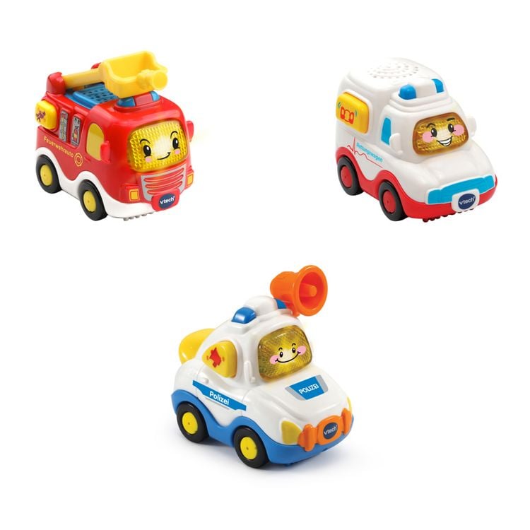Produktbild: Tut Tut Baby Flitzer - Tut Tut Baby Flitzer - 3er-Set Einsatzfahrzeuge, Feuerwehrauto, Rettungswagen