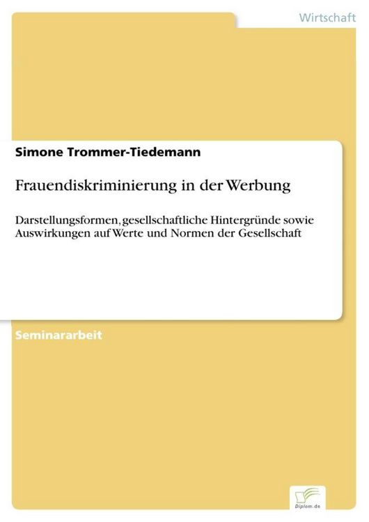 Produktbild: Frauendiskriminierung in der Werbung