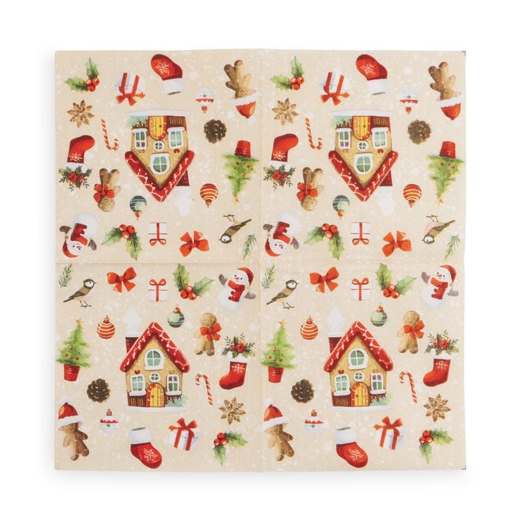 Produktbild: Serviette Nussknacker, 25x25cm