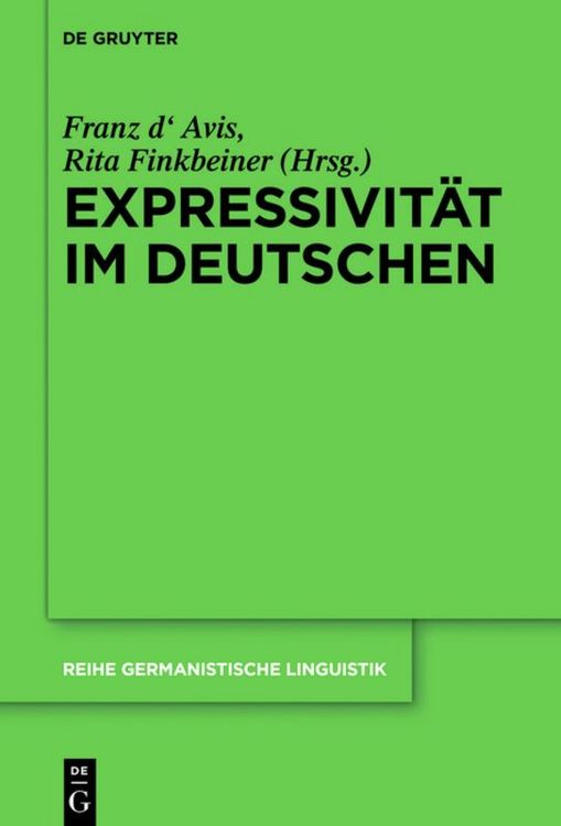 Produktbild: Expressivit&auml;t im Deutschen