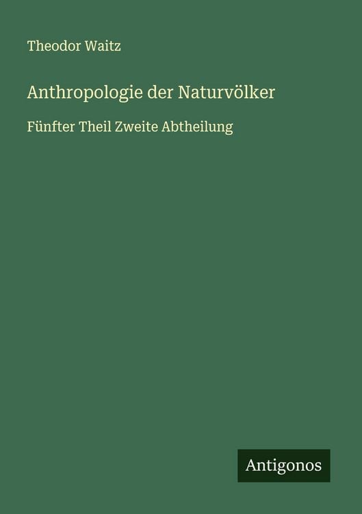 Produktbild: Anthropologie der Naturv&ouml;lker