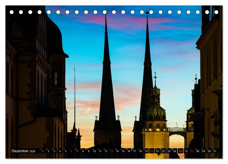 Produktbild: Halle-Luna - Monds&uuml;chtig in Halle-Saale (Tischkalender 2026 DIN A5 quer), CALVENDO Monatskalender