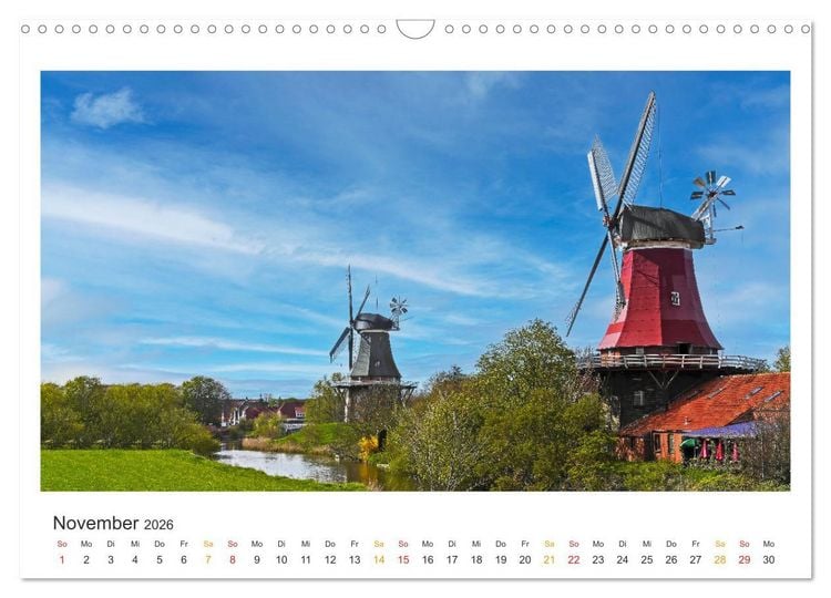 Produktbild: Niedersachsen - Meer, Heide, Harz (Wandkalender 2026 DIN A3 quer), CALVENDO Monatskalender