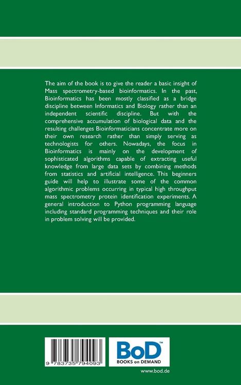 Produktbild: Bioinformatics in Mass Spectrometry