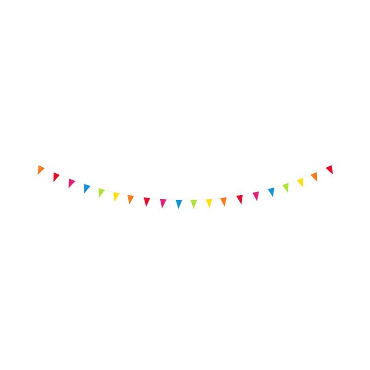 Produktbild: Idena Wimpelkette dreieckig mehrfarbig 10m 20 Wimpel 20x30cm