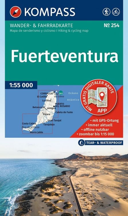 Produktbild: KOMPASS Wanderkarte 254 Fuerteventura 1:55.000