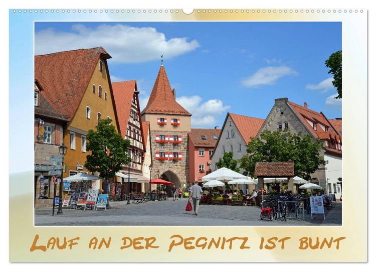 Produktbild: Lauf an der Pegnitz ist bunt (Wandkalender 2026 DIN A2 quer), CALVENDO Monatskalender