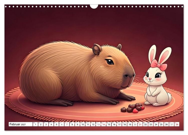 Produktbild: Capybara Carlo und die vier Jahreszeiten (Wandkalender 2027 DIN A3 quer), CALVENDO Monatskalender