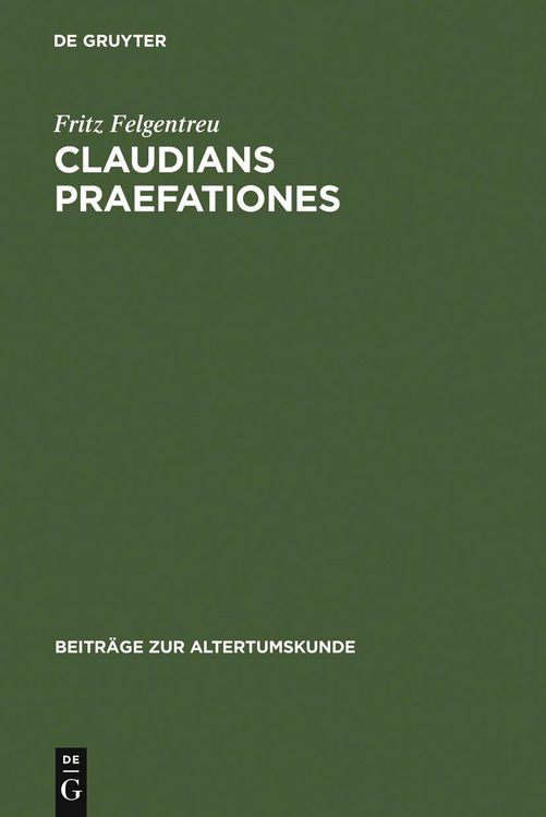 Produktbild: Claudians praefationes