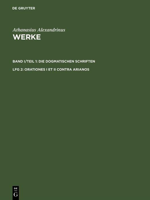 Produktbild: Orationes I et II contra Arianos