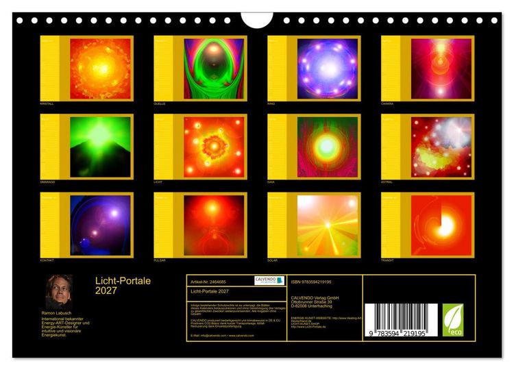 Produktbild: Licht-Portale 2027 (Wandkalender 2027 DIN A4 quer), CALVENDO Monatskalender