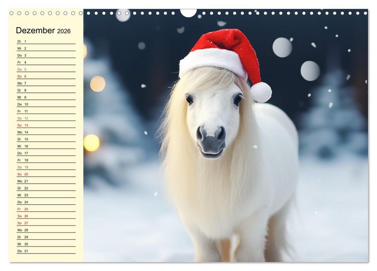 Produktbild: Kleine Pferde. Mini-Ponys zum verlieben (Wandkalender 2026 DIN A3 quer), CALVENDO Monatskalender