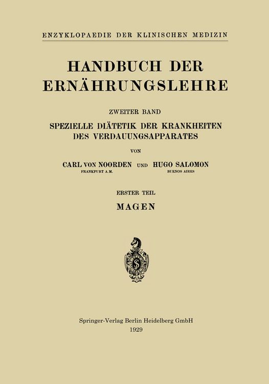 Produktbild: Handbuch der Ern&auml;hrungslehre