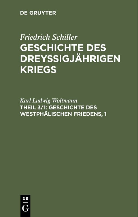Produktbild: Geschichte des Westph&auml;lischen Friedens, 1