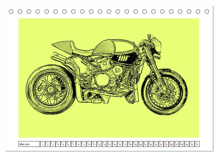 Produktbild: Motor Craft Motorr&auml;der (Tischkalender 2026 DIN A5 quer), CALVENDO Monatskalender