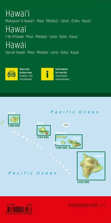 Produktbild: freytag & berndt Stra&szlig;enkarte Hawaii 1:100.000
