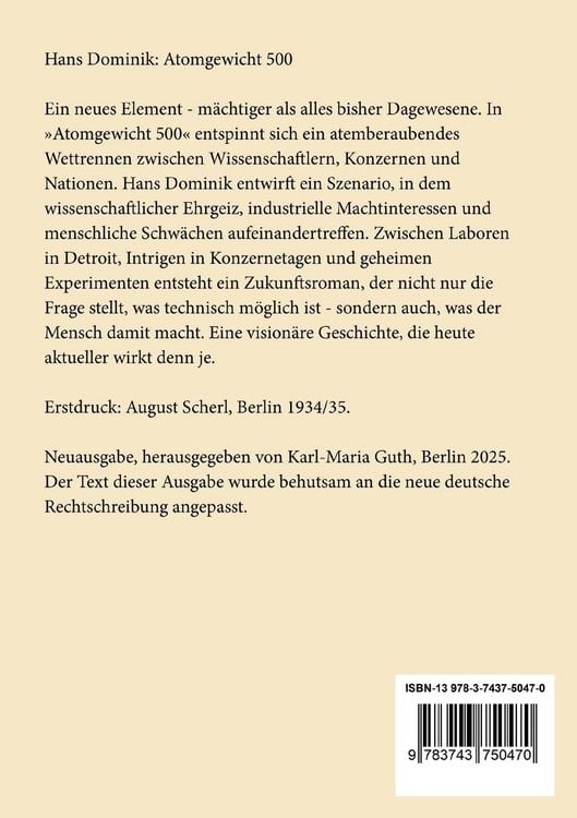 Produktbild: Atomgewicht 500