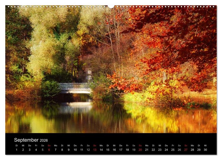 Produktbild: Die vier Jahreszeiten (hochwertiger Premium Wandkalender 2026 DIN A2 quer), Kunstdruck in Hochglanz
