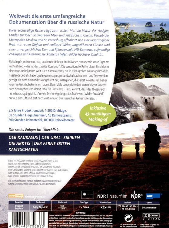 Produktbild: Wildes Russland - Die komplette Serie [2 DVDs]