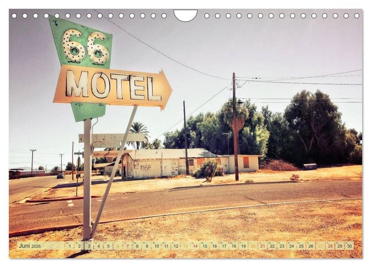 Produktbild: Nostalgie auf 2451 Meilen - Route 66 (Wandkalender 2026 DIN A4 quer), CALVENDO Monatskalender