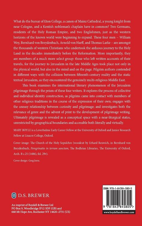 Produktbild: Writing the Jerusalem Pilgrimage in the Late Middle Ages