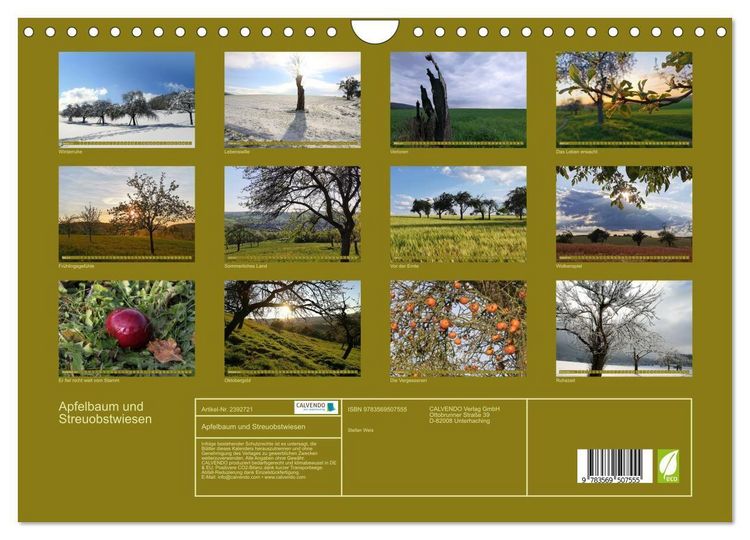 Produktbild: Apfelbaum und Streuobstwiesen (Wandkalender 2027 DIN A4 quer), CALVENDO Monatskalender