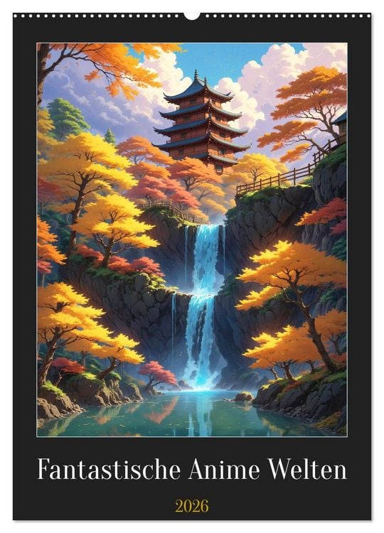 Produktbild: Fantastische Anime Welten (Wandkalender 2026 DIN A2 hoch), CALVENDO Monatskalender