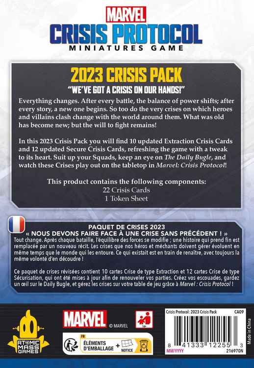 Produktbild: Marvel Crisis Protocol - 2023 Crisis Pack (Krisen-Kartenpack 2023) /EN/ES/FR