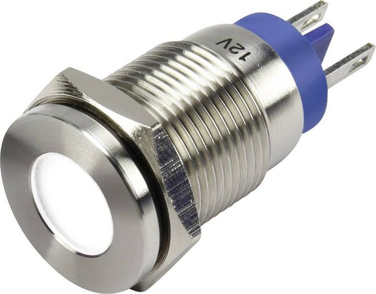 Produktbild: TRU Components GQ16F-D/W/12V/N LED-Signalleuchte Wei&szlig; 12 V/DC